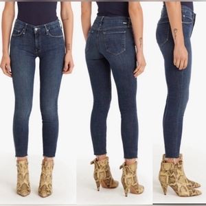 MOTHER Women’s The Looker Ankle Fray Denim Home Movies Jeans W25